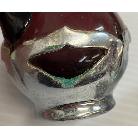 1930s Amethyst Cambridge Glass Insert Krome-Kraft Salt & Pepper Shakers AAA3278 - Picture 6 of 16